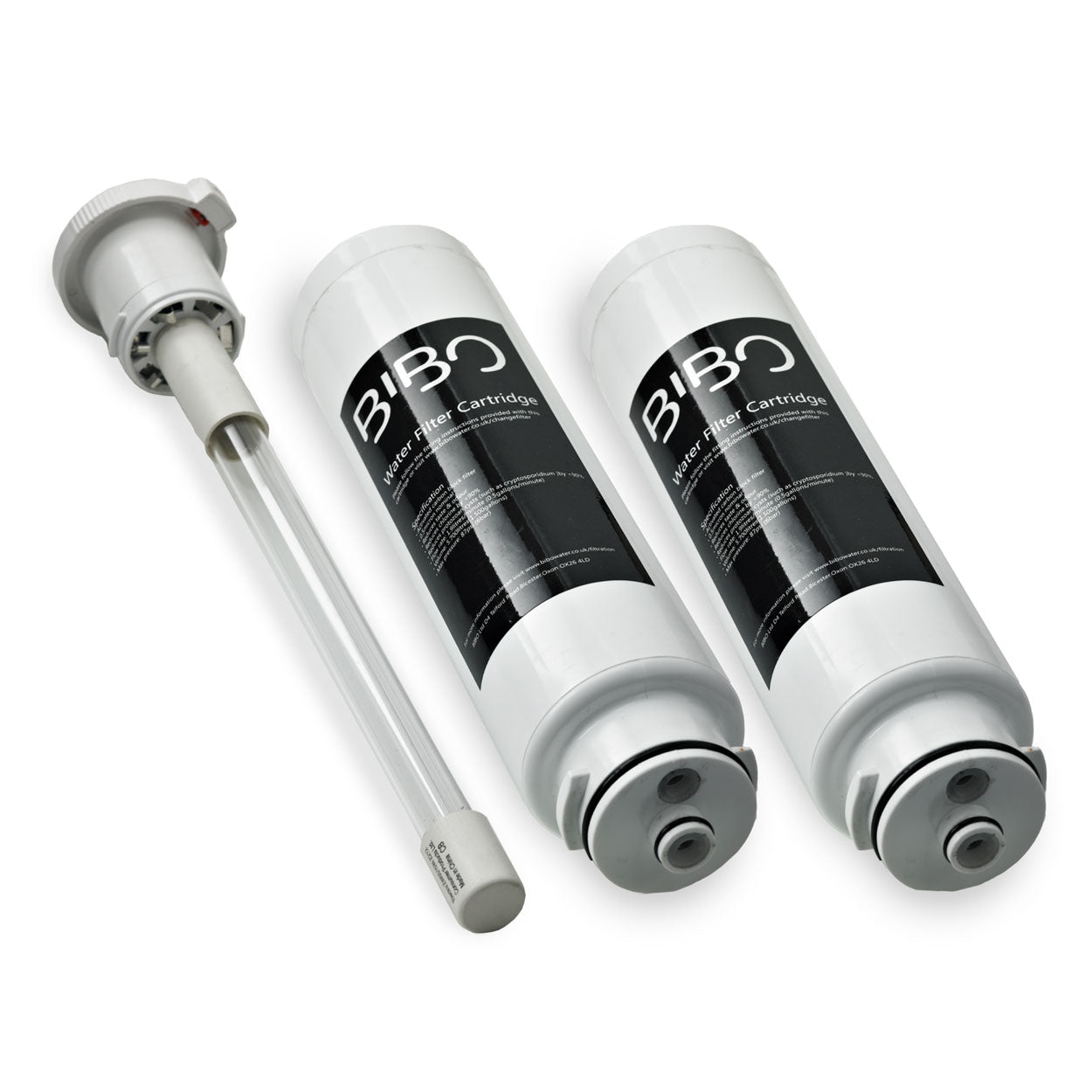 2 MAXI water filter cartridges and a UV lamp BIBO replacement filter pack