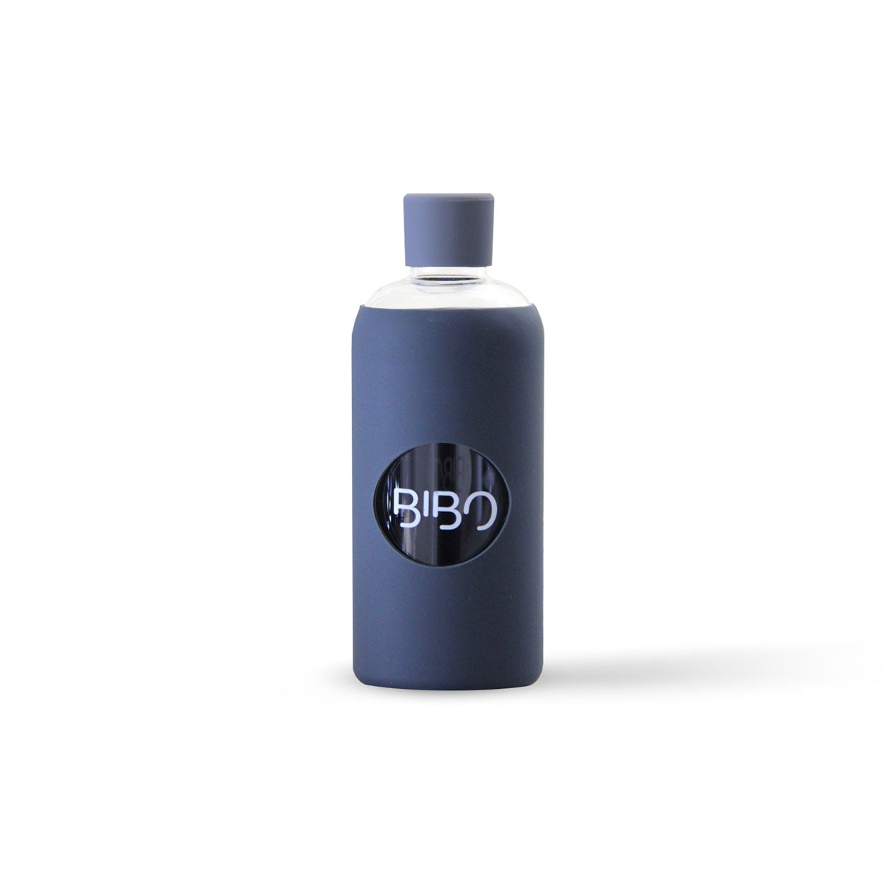 BIBO glass water bottle - charcoal black color