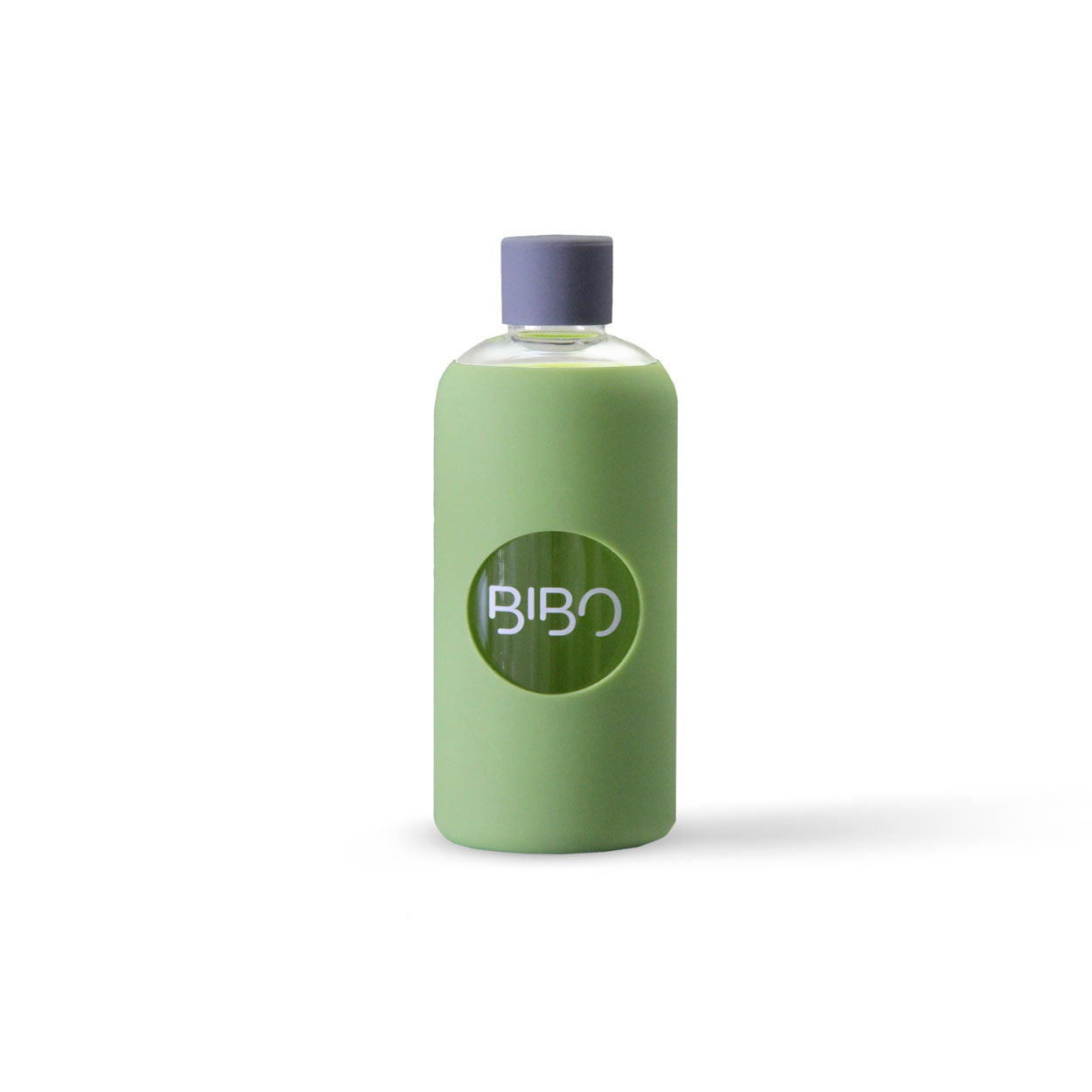 BIBO glass water bottle - lime green color