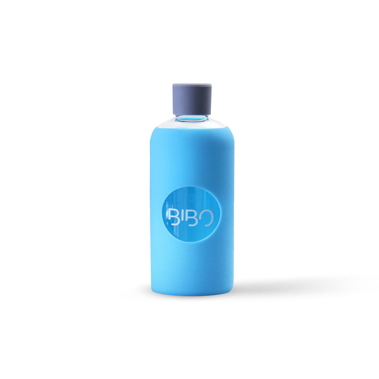 BIBO glass water bottle - sky blue color